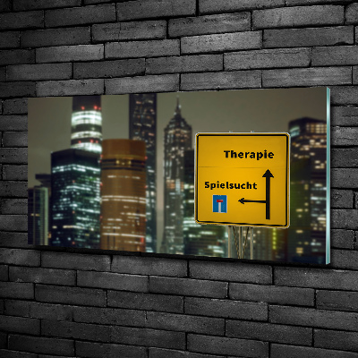 Bild auf glas Therapie in der Stadt