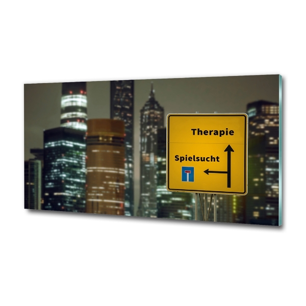 Bild auf glas Therapie in der Stadt