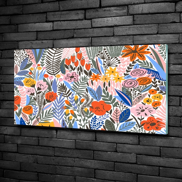 Bild auf glas Blumenmuster