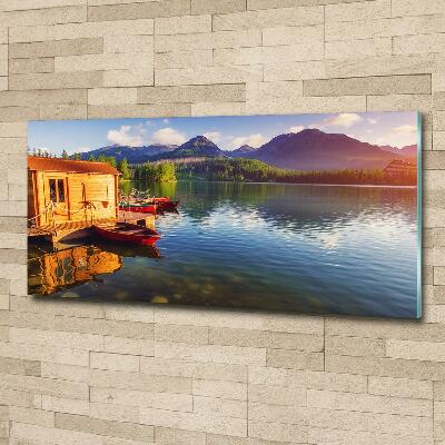 Glasbild See in den Bergen