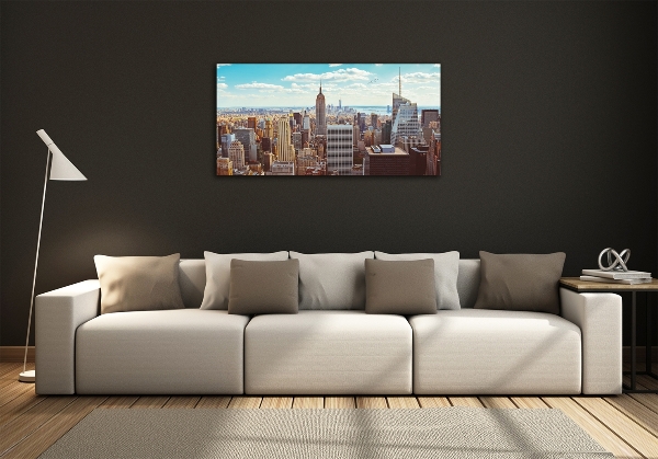 Bild auf glas New York aus der Vogelperspektive