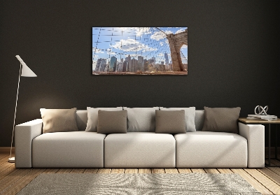 Glasbild New Yorker Brücke