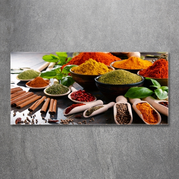 Bild auf glas Bunte Gewürze