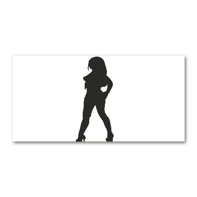 Glasbild Silhouette einer Frau