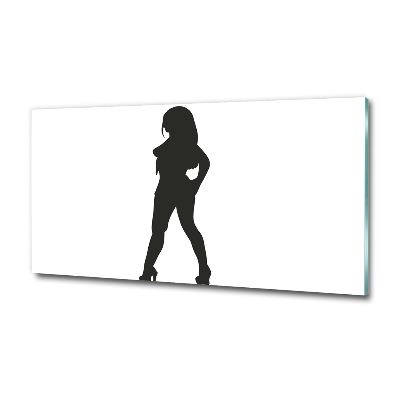 Glasbild Silhouette einer Frau