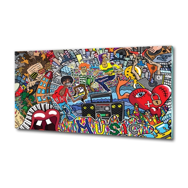 Bild auf glas Musikalische Collage