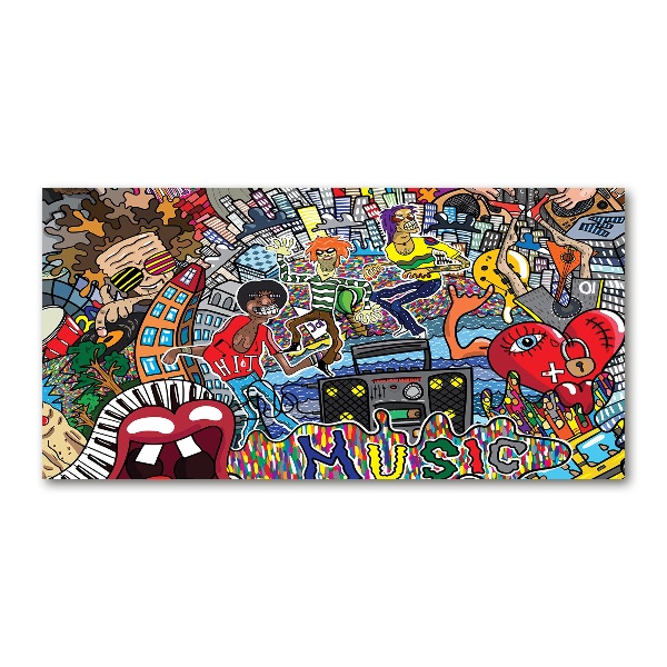 Bild auf glas Musikalische Collage