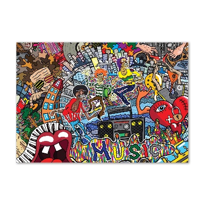 Bild auf glas Musikalische Collage
