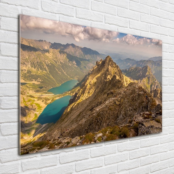 Glasbild Das Meeresauge der Tatra-Berge