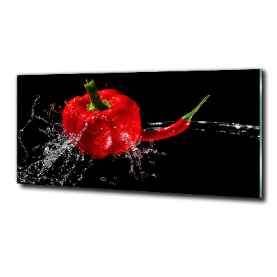 Foto glasbild Rote Paprika