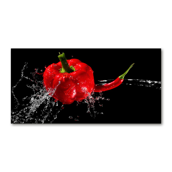 Foto glasbild Rote Paprika