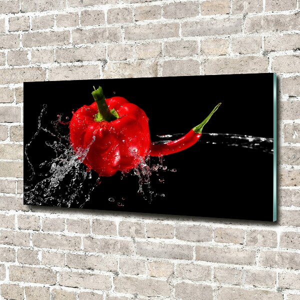 Foto glasbild Rote Paprika