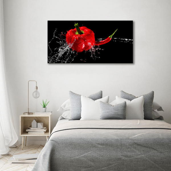 Foto glasbild Rote Paprika