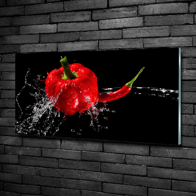 Foto glasbild Rote Paprika