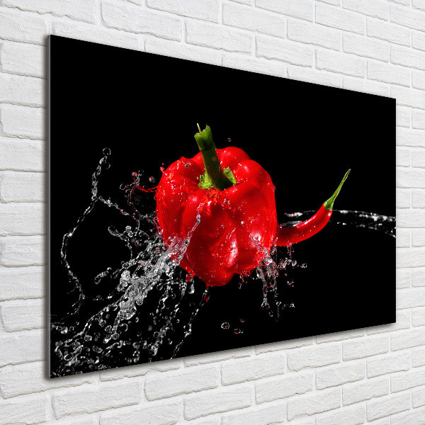 Foto glasbild Rote Paprika