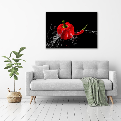 Foto glasbild Rote Paprika