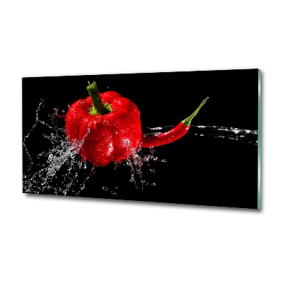 Foto glasbild Rote Paprika