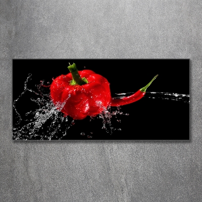 Foto glasbild Rote Paprika