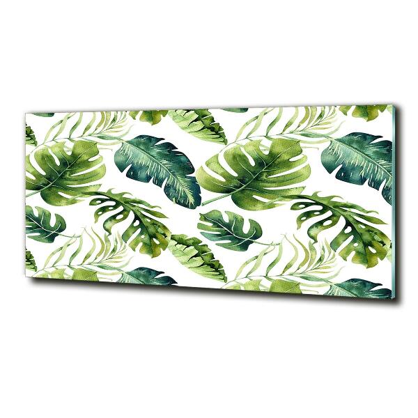 Foto glasbild Tropische Blätter