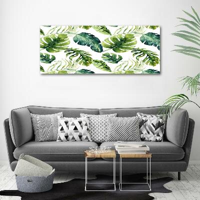 Foto glasbild Tropische Blätter