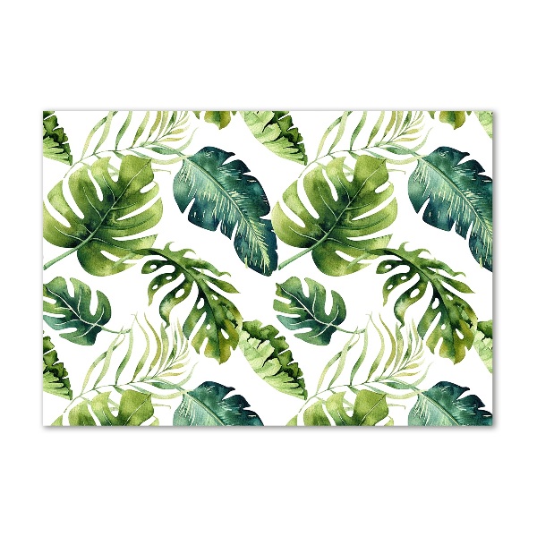 Foto glasbild Tropische Blätter