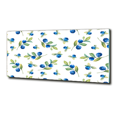 Glasbild Blaubeeren