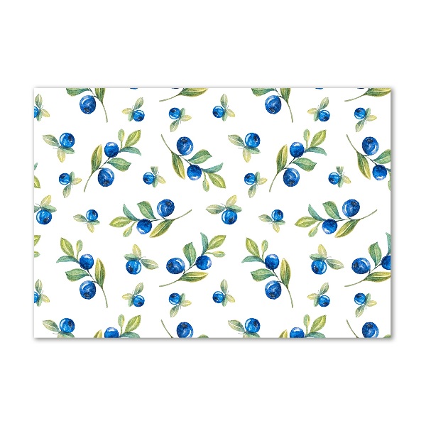 Glasbild Blaubeeren