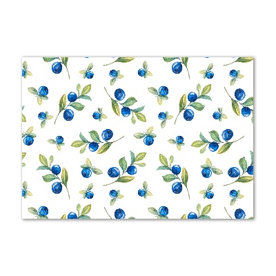Glasbild Blaubeeren