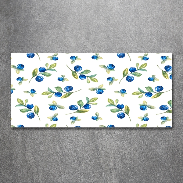 Glasbild Blaubeeren