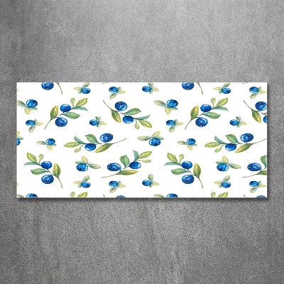 Glasbild Blaubeeren