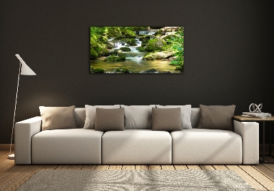 Glasbild Wasserfall
