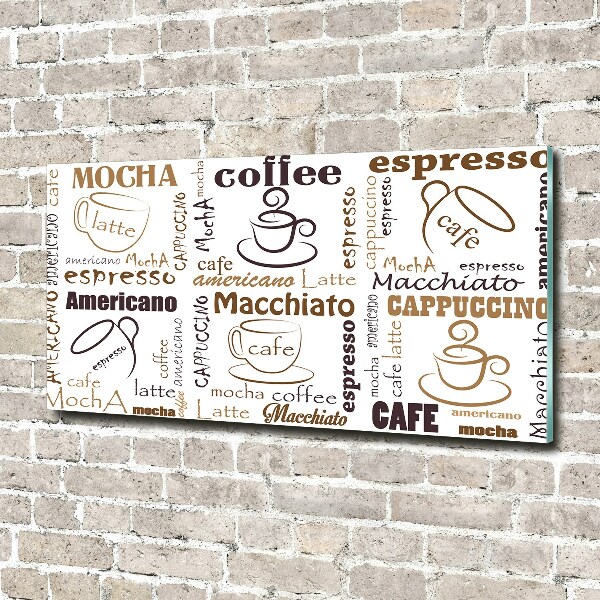 Bild auf glas Zeit für Kaffee