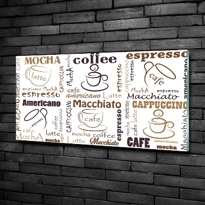 Bild auf glas Zeit für Kaffee