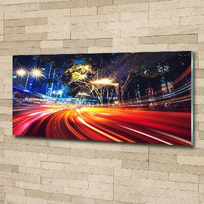 Foto glasbild Geschwindigkeit in der Stadt