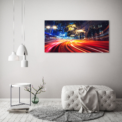 Foto glasbild Geschwindigkeit in der Stadt