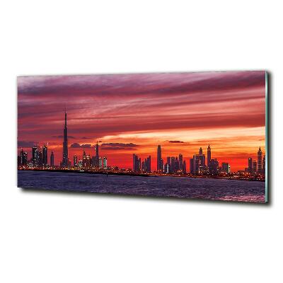 Foto glasbild Sonnenuntergang in Dubai