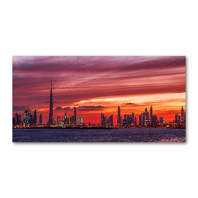 Foto glasbild Sonnenuntergang in Dubai