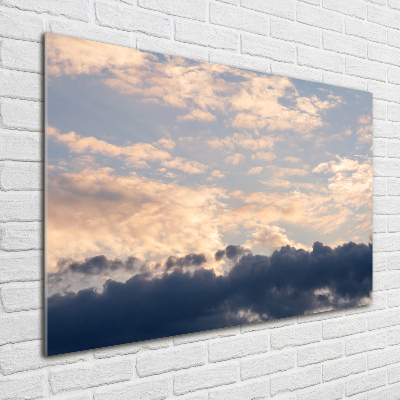 Foto glasbild Wolken am Himmel