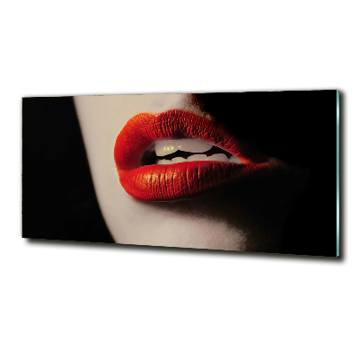 Foto glasbild Rote Lippen