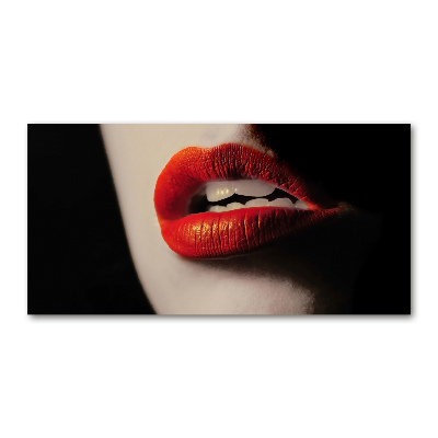 Foto glasbild Rote Lippen