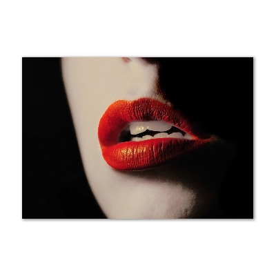 Foto glasbild Rote Lippen