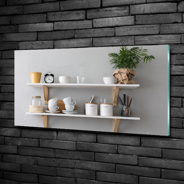 Bild auf glas Dekorationen im Regal