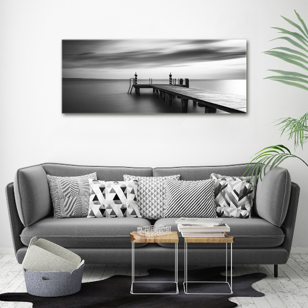 Foto glasbild Pier am See