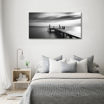 Foto glasbild Pier am See