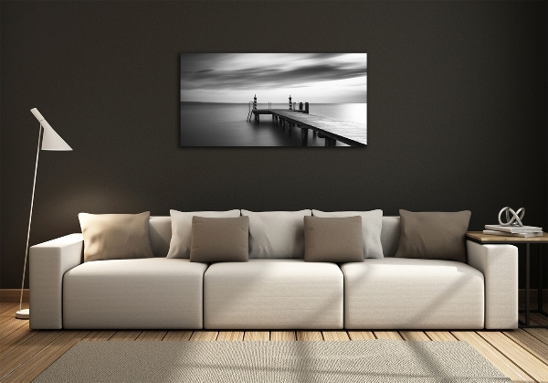 Foto glasbild Pier am See