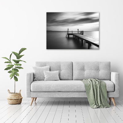 Foto glasbild Pier am See