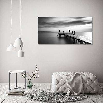 Foto glasbild Pier am See