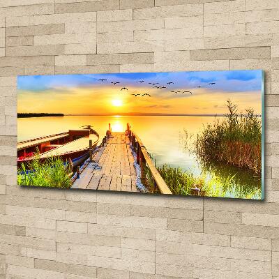 Bild auf glas Boot und Pier