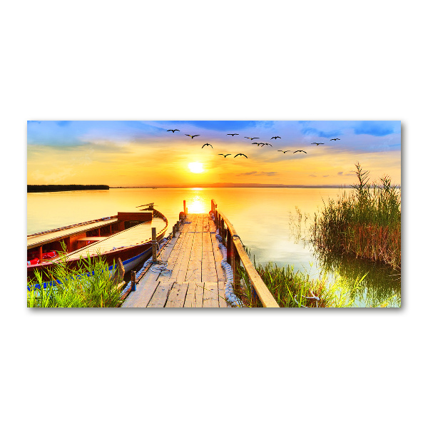 Bild auf glas Boot und Pier