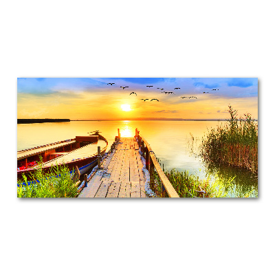 Bild auf glas Boot und Pier